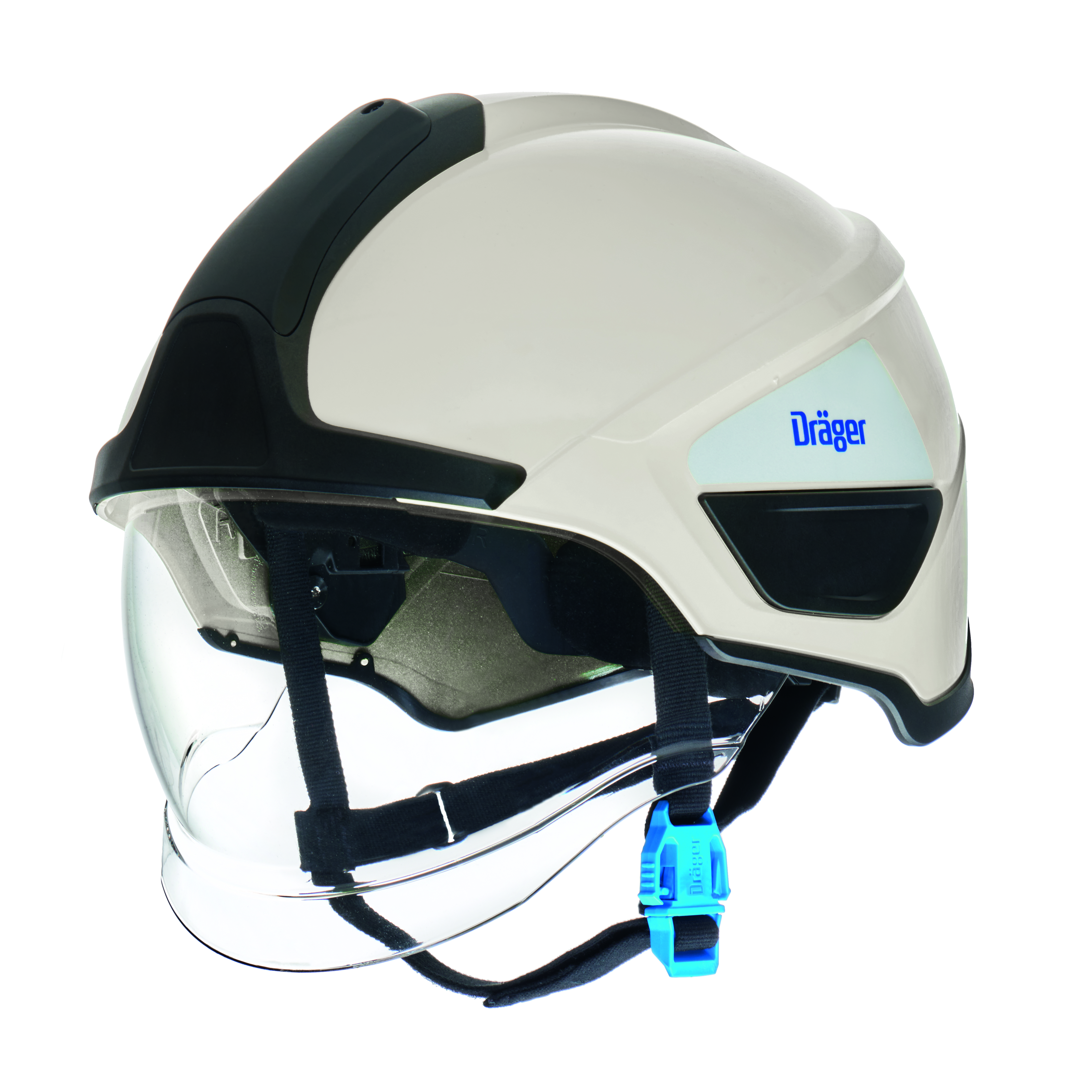 3701624 Dräger HPS SafeGuard Brandweerhelm De Dräger HPS&reg; SafeGuard is de vederlichte universele helm voor brandbestrijdings- en reddingsdiensten. Het innovatieve ontwerp combineert een optimale bescherming met een hoog draagcomfort. Met zijn sportieve look, lichte gewicht en toebehoren op maat is deze helm een echte allrounder voor elke uitdaging.